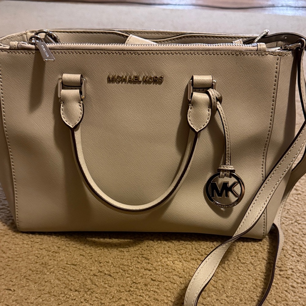 Michael Kors Light Gray Satchel Bag
